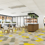 Lucida USA Sunchoke Yellow Solid 28-mil x 9-in W x 10-in L Waterproof Glue Down Luxury Vinyl Tile Flooring (12.25-sq ft/ Carton)