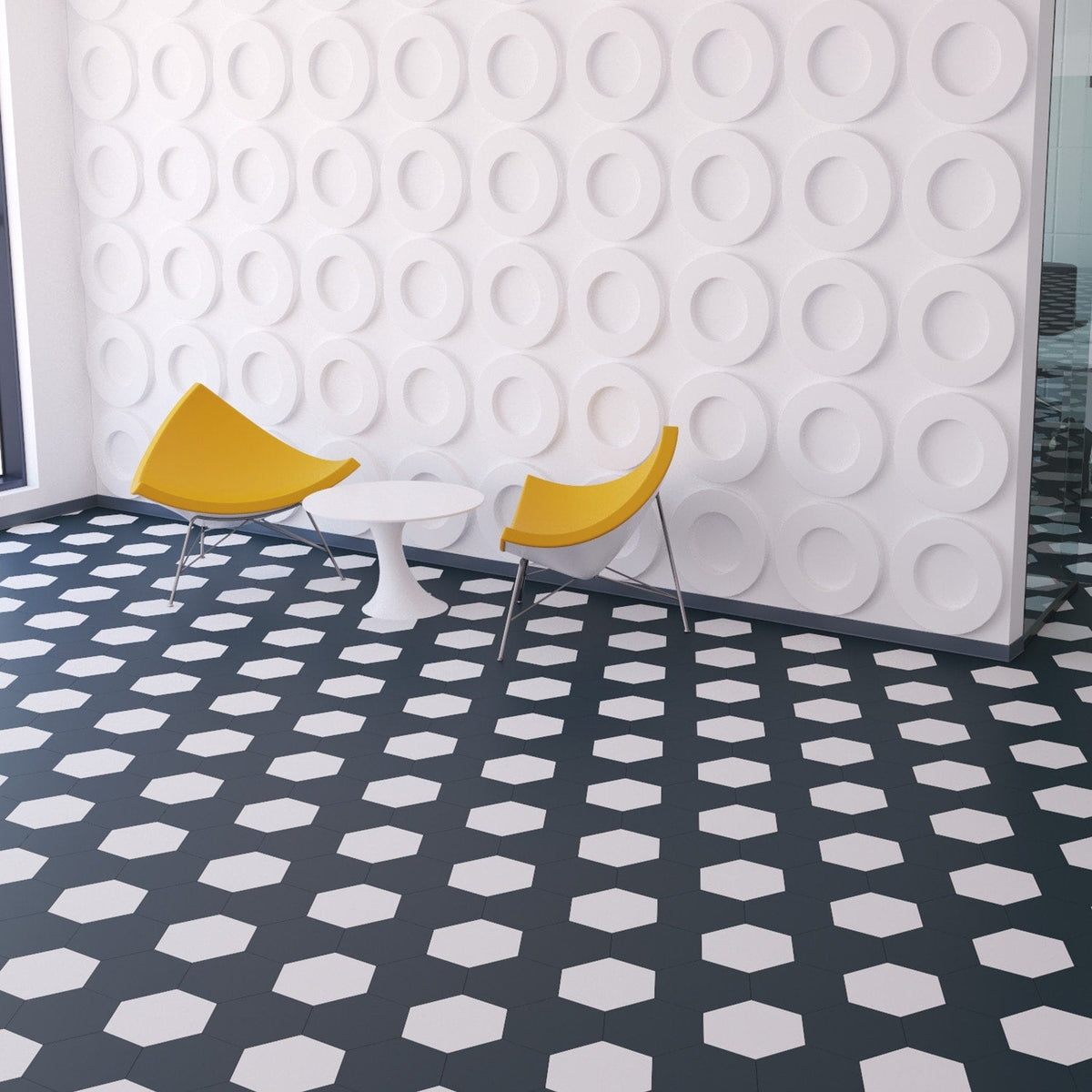 Lucida USA MosaiCore Midnight 9-in x 9-in Waterproof Luxury Vinyl Tile Flooring, Glue-Down, 28-mil Wear Layer (12.25-sq ft Carton)
