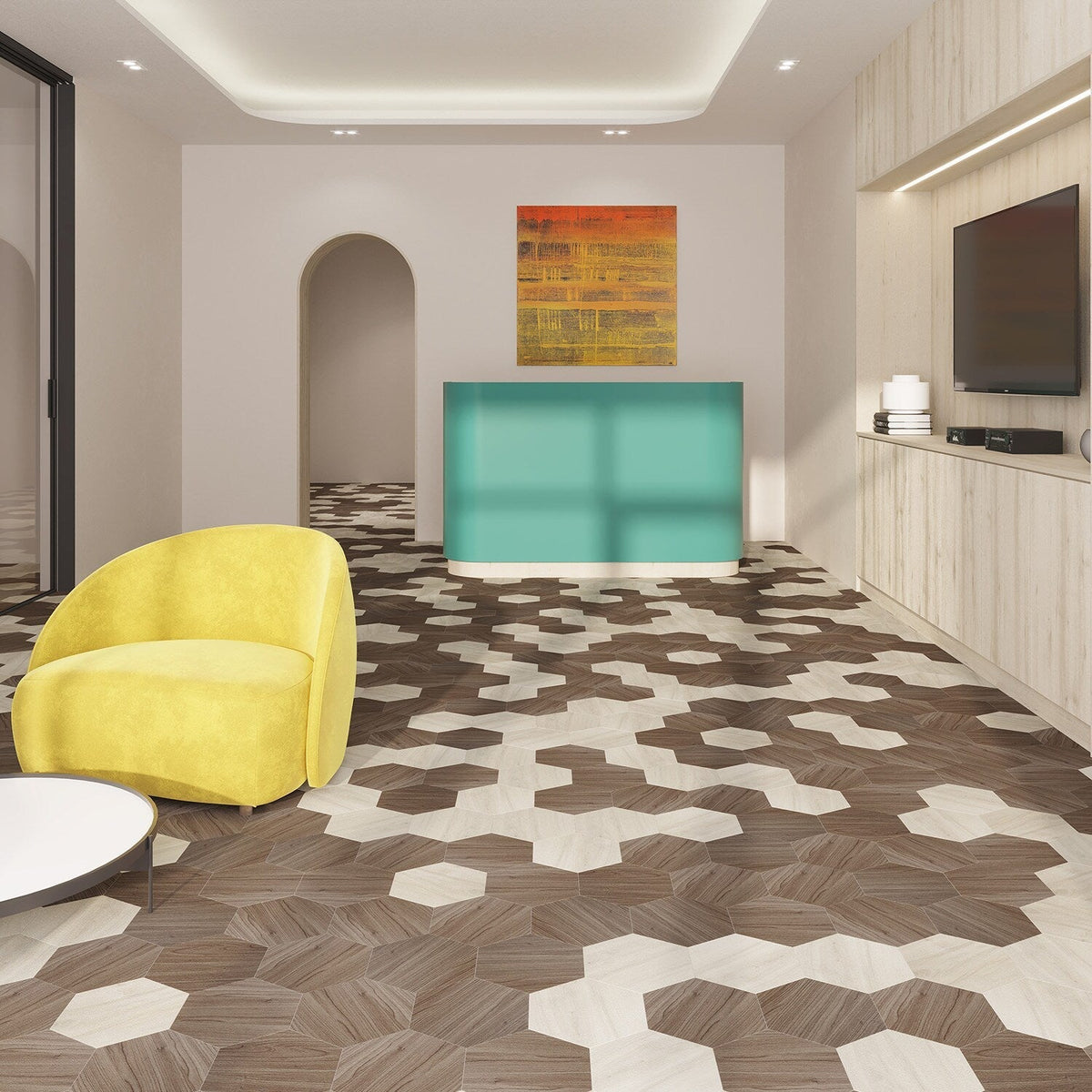 Lucida USA Hickory Brown Wood Look 28-mil x 9-in W x 10-in L Waterproof Glue Down Luxury Vinyl Tile Flooring (12.25-sq ft/ Carton)