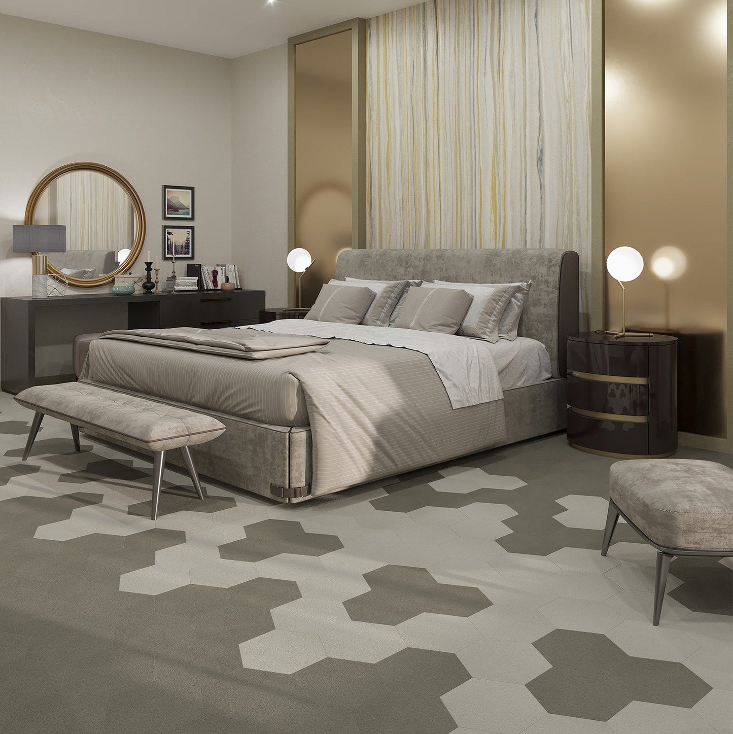 Lucida USA MosaiCore Pewter 9-in x 9-in Waterproof Luxury Vinyl Tile Flooring, 28-mil Wear Layer (12.25-sq ft Carton)
