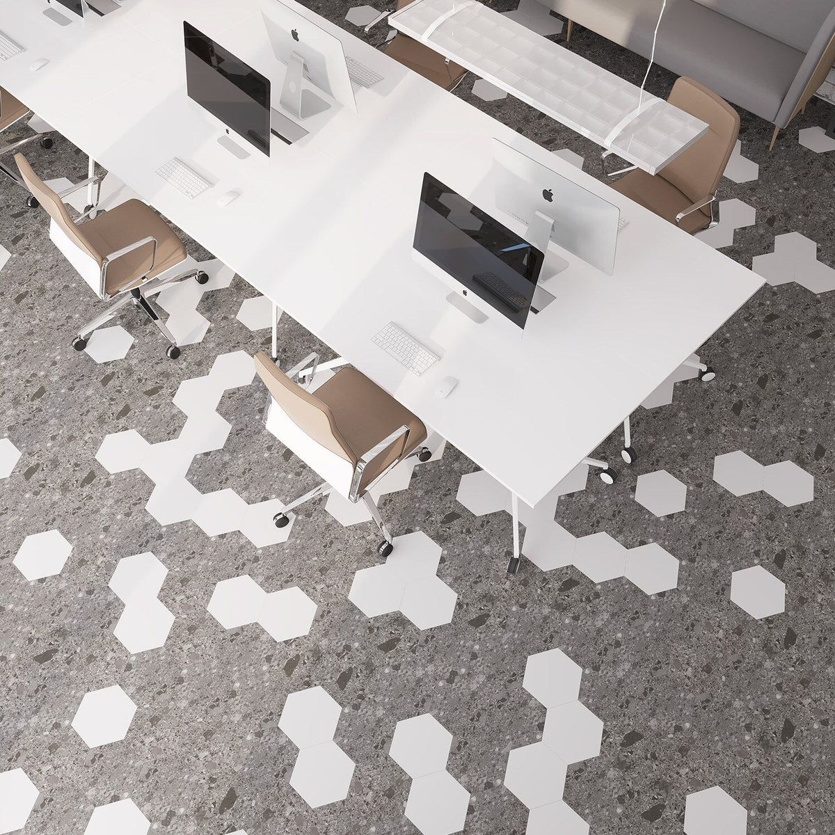 Lucida USA Charcoal Quartz Gray Stone Look 28-mil x 9-in W x 10-in L Waterproof Glue Down Luxury Vinyl Tile Flooring (12.25-sq ft/ Carton)