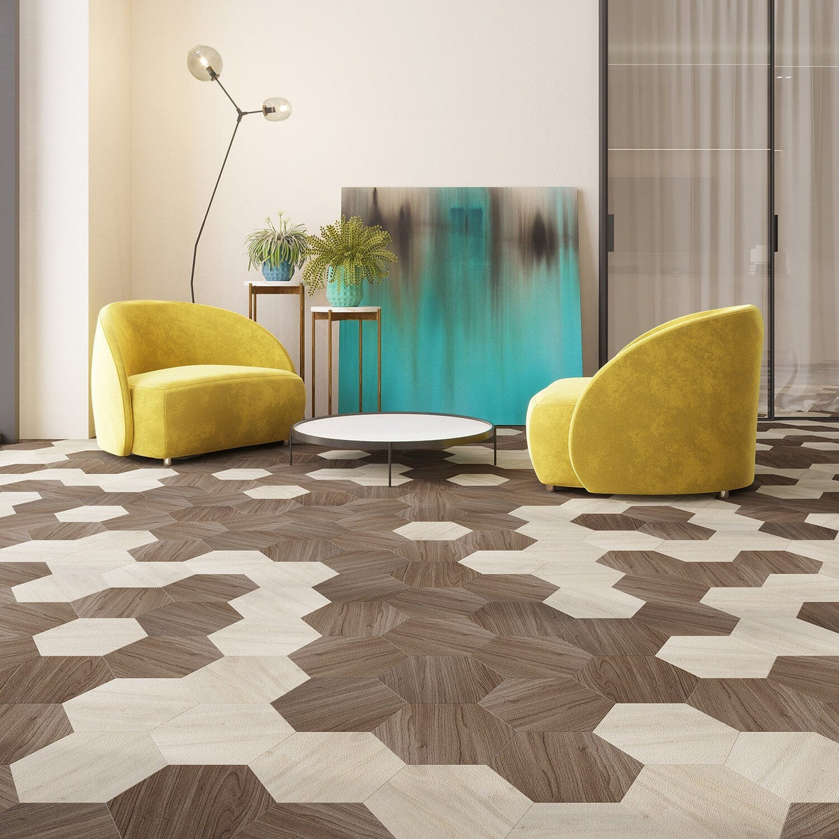 Lucida USA Hickory Brown Wood Look 28-mil x 9-in W x 10-in L Waterproof Glue Down Luxury Vinyl Tile Flooring (12.25-sq ft/ Carton)