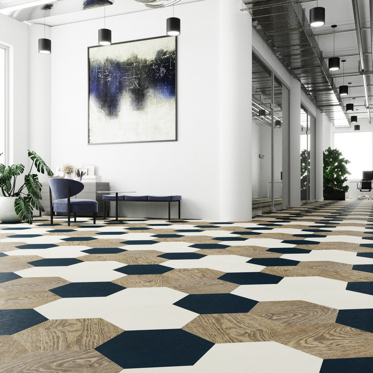 Lucida USA Peal Off-white Stone Look 28-mil x 9-in W x 10-in L Waterproof Glue Down Luxury Vinyl Tile Flooring (12.25-sq ft/ Carton)
