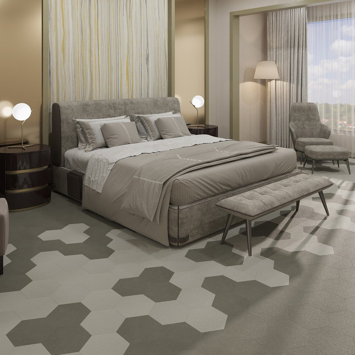 Lucida USA MosaiCore Pewter 9-in x 9-in Waterproof Luxury Vinyl Tile Flooring, 28-mil Wear Layer (12.25-sq ft Carton)