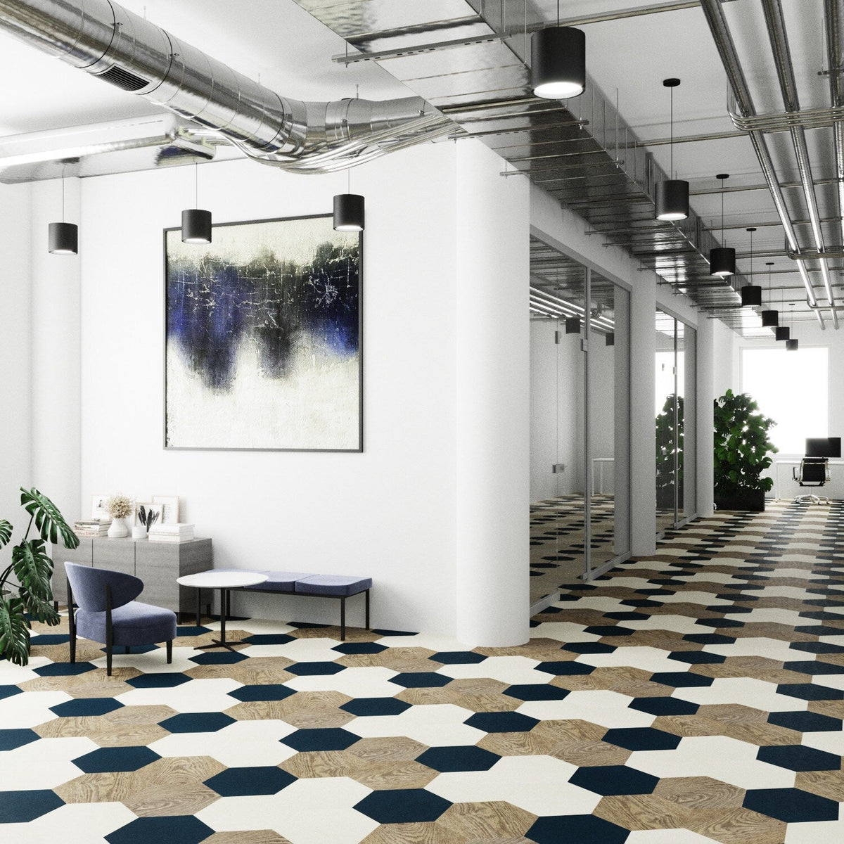 Lucida USA Peal Off-white Stone Look 28-mil x 9-in W x 10-in L Waterproof Glue Down Luxury Vinyl Tile Flooring (12.25-sq ft/ Carton)