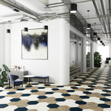 Lucida USA Peal Off-white Stone Look 28-mil x 9-in W x 10-in L Waterproof Glue Down Luxury Vinyl Tile Flooring (12.25-sq ft/ Carton)