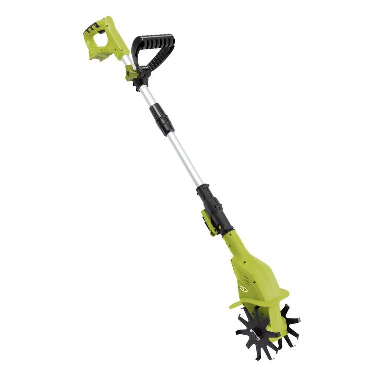 Sun Joe 4.25 in. 24-Volt Electric Cordless Garden Tiller Plus Cultivator (Tool-Only)