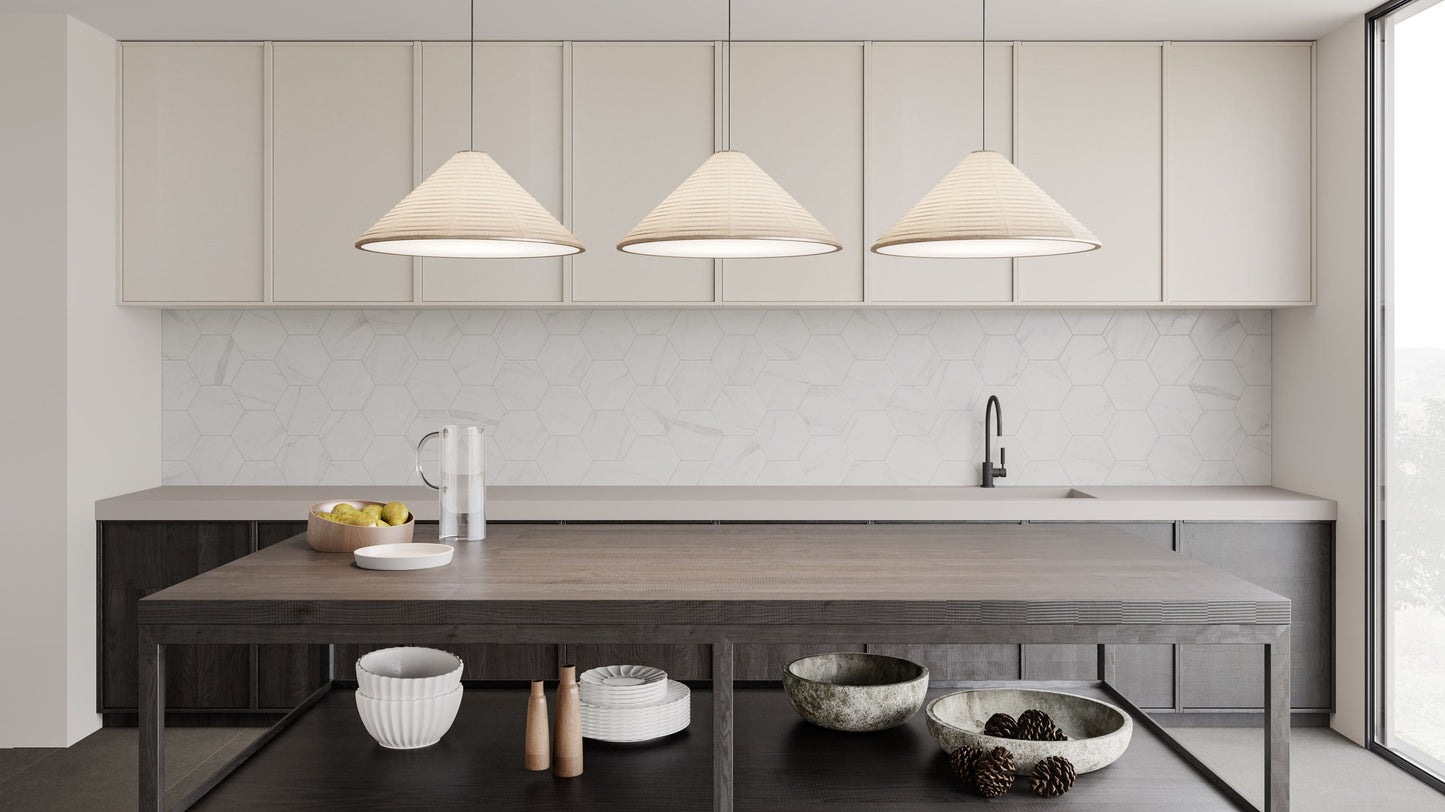 Satori Regent Carrara Nevoso 8-in x 10-in Matte Porcelain Hexagon Floor and Wall Tile (0.44-sq. ft/ Piece)
