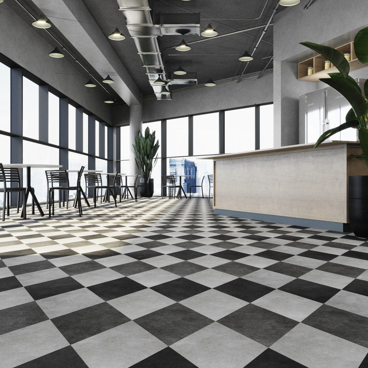 Lucida USA Concrete Gray Stone Look 28-mil x 10-in W x 16-in L Waterproof Glue Down Luxury Vinyl Tile Flooring (15.15-sq ft/ Carton)