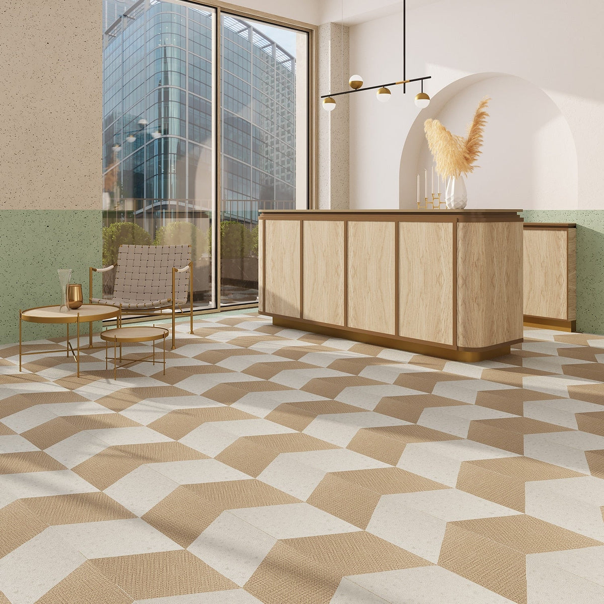Lucida USA Basketweave Brown Patterned Look 28-mil x 10-in W x 16-in L Waterproof Glue Down Luxury Vinyl Tile Flooring (15.15-sq ft/ Carton)
