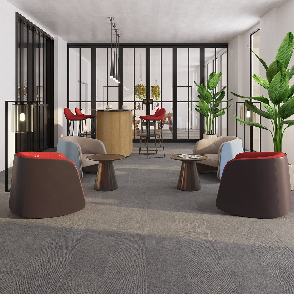 Lucida USA Pumice Braid Gray Patterned Look 28-mil x 10-in W x 16-in L Waterproof Glue Down Luxury Vinyl Tile Flooring (15.15-sq ft/ Carton)