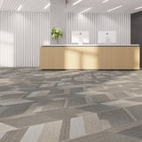 Lucida USA Sahara Braid Gray Patterned Look 28-mil x 10-in W x 16-in L Waterproof Glue Down Luxury Vinyl Tile Flooring (15.15-sq ft/ Carton)