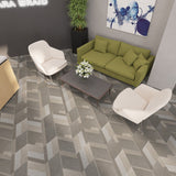 Lucida USA Sahara Braid Gray Patterned Look 28-mil x 10-in W x 16-in L Waterproof Glue Down Luxury Vinyl Tile Flooring (15.15-sq ft/ Carton)