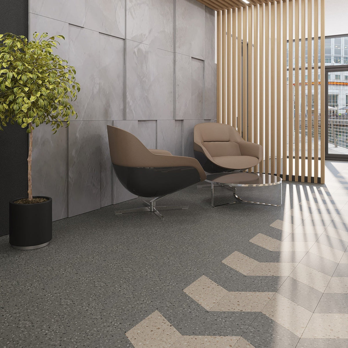 Lucida USA MosaiCore Alpine Rock 10-in x 10-in Waterproof Luxury Vinyl Tile Flooring (15.15-sq ft Carton)
