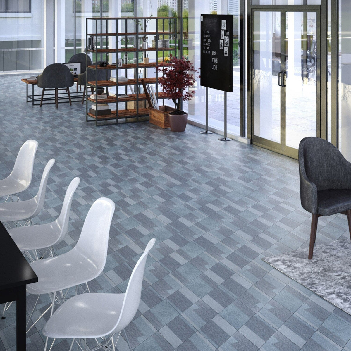 Lucida USA Denim Braid Gray Wood Look 28-mil x 10-in W x 16-in L Waterproof Glue Down Luxury Vinyl Tile Flooring (15.15-sq ft/ Carton)