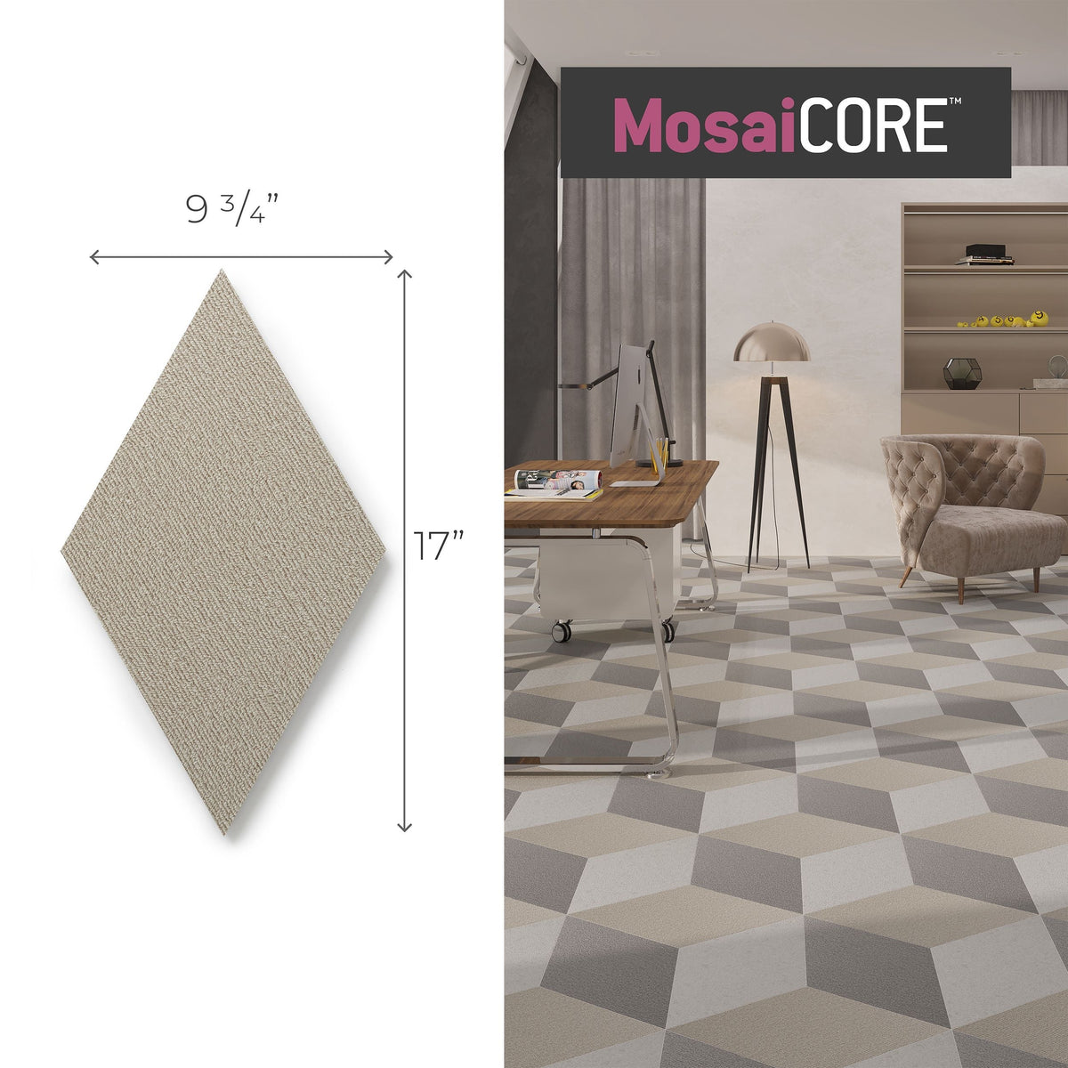 Lucida USA Cityscape Braid Brown Patterned Look 28-mil x 10-in W x 16-in L Waterproof Glue Down Luxury Vinyl Tile Flooring (15.15-sq ft/ Carton)