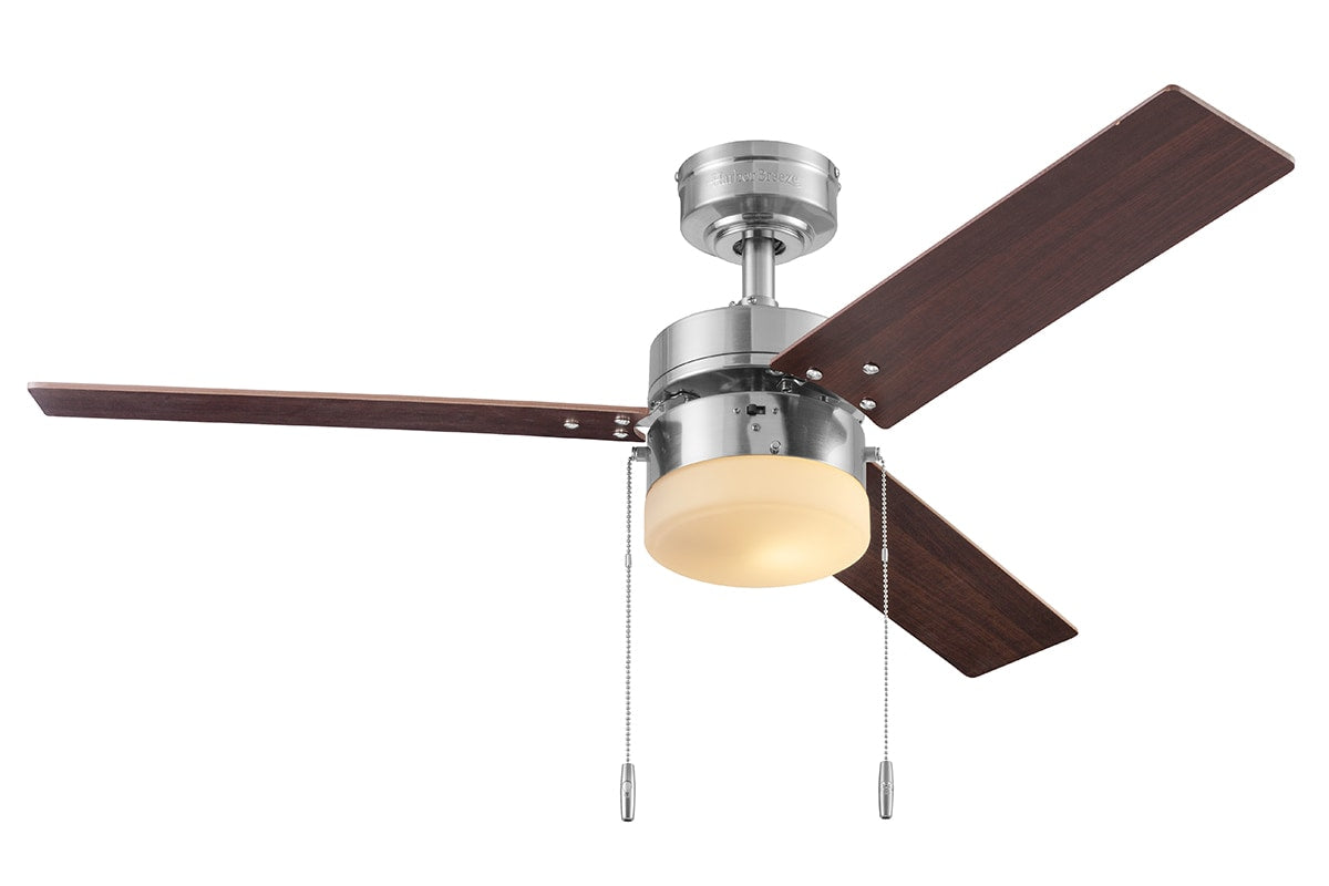 Harbor Breeze Vue 44-in Brushed Nickel LED Indoor Ceiling Fan with Light Kit (3-Blade)
