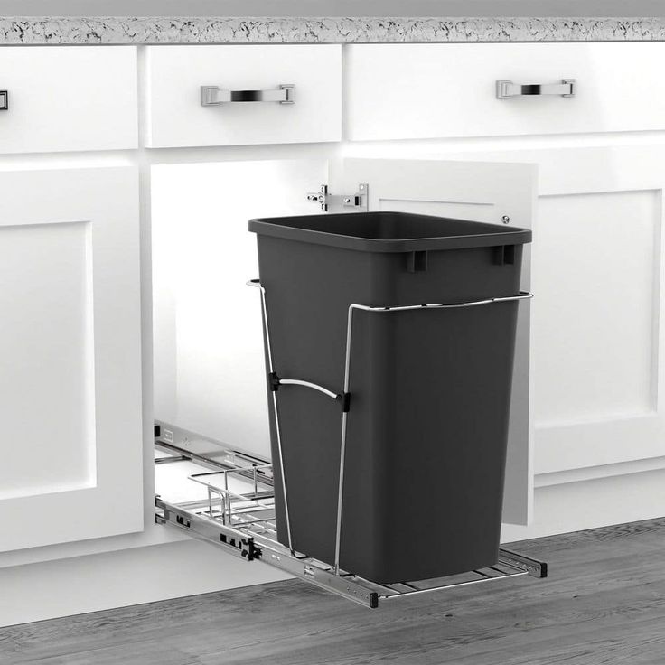 Rev-A-Shelf 35-Quart Plastic Pull Out Trash Can