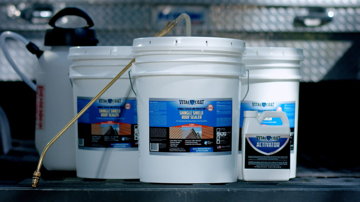 Vital Coat Shingle Shield Roof Life Extender, 1-Gallon Clear Waterproof Roof Sealant