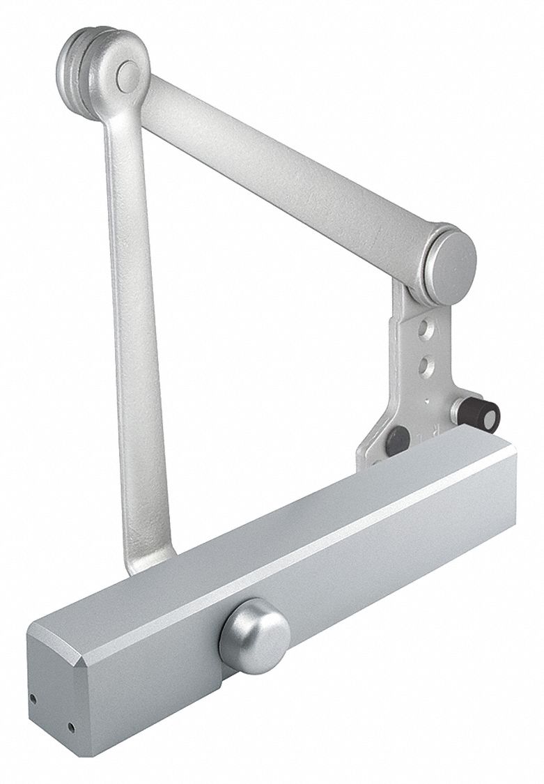 DORMAKABA QDC213S689 Heavy-Duty Adjustable Door Closer, Aluminum Finish