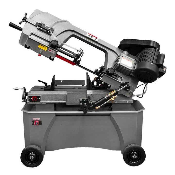 3/4 HP 7 in. X 12 in. Deluxe Metalworking Horizontal/Vertical Band Saw w/ Closed Stand, 4-Speed, 115/230-Volt, HVBS-712D