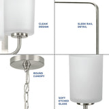 Progress Lighting League 3-Light Brushed Nickel Farmhouse Chandelier
