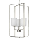 Progress Lighting League 3-Light Brushed Nickel Farmhouse Chandelier