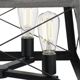 Progress Lighting Briarwood 4-Light Black Farmhouse Chandelier