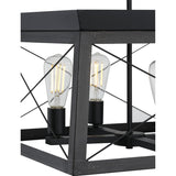 Progress Lighting Briarwood 4-Light Black Farmhouse Chandelier