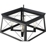 Progress Lighting Briarwood 4-Light Black Farmhouse Chandelier