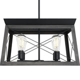 Progress Lighting Briarwood 4-Light Black Farmhouse Chandelier