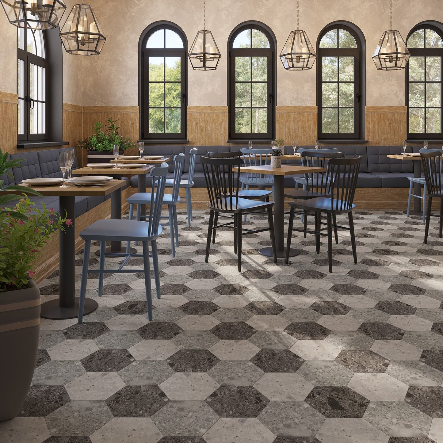 Lucida USA MosaiCore Gray Quartz 9-in x 9-in Waterproof Luxury Flooring (12.25-sq ft)