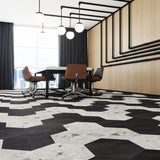 Lucida USA MosaiCore Bone Quartz 9-in x 9-in Waterproof Luxury Vinyl Tile Flooring, 28-mil Wear Layer (12.25-sq ft/Carton)