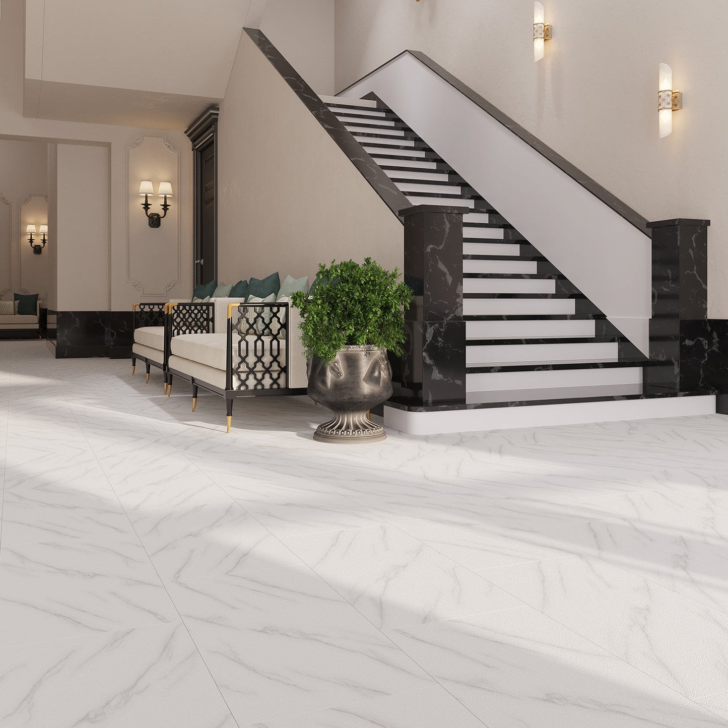 Lucida USA PresCore Carrara 12-in x 24-in Waterproof Luxury Vinyl Tile Flooring, 36-sq ft Carton
