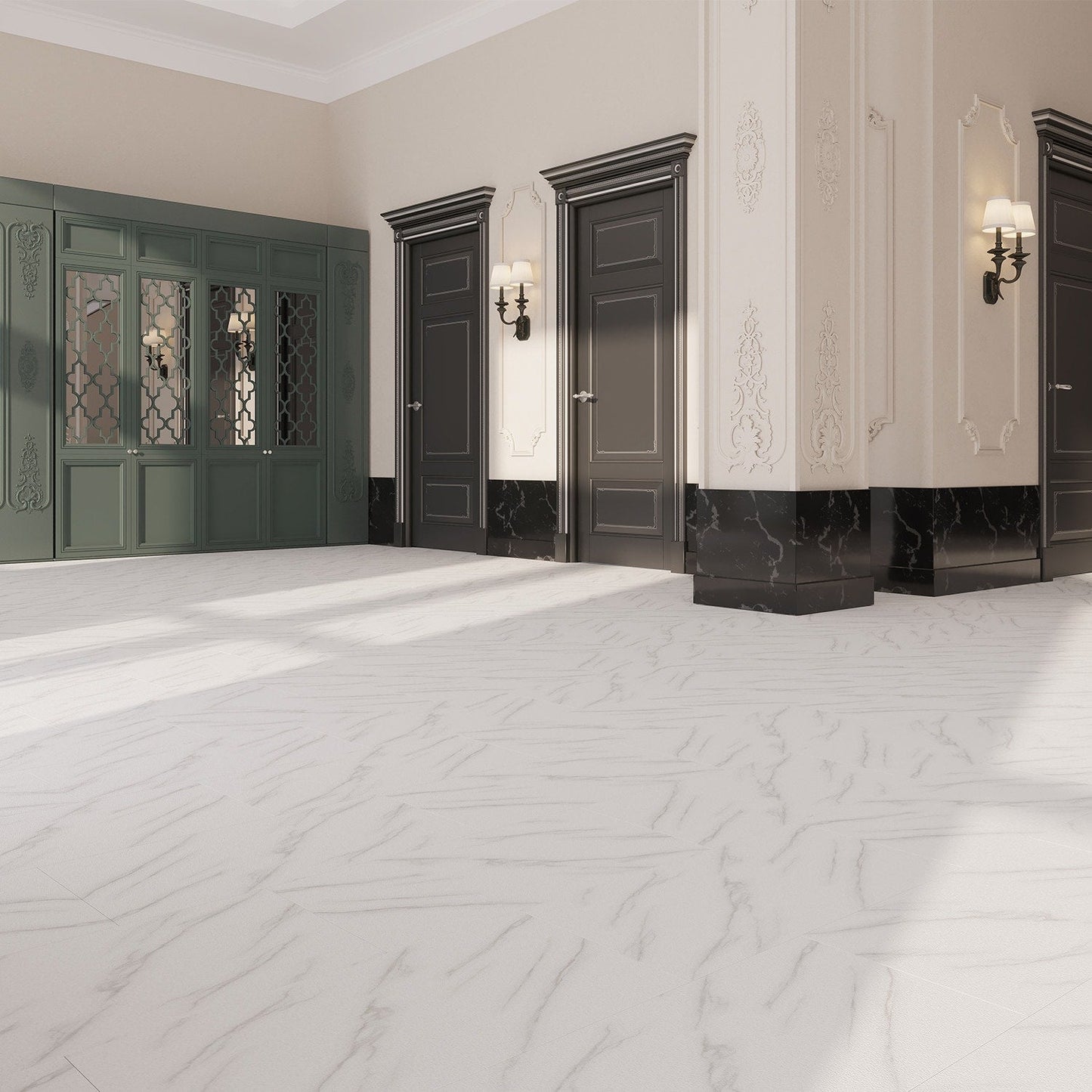Lucida USA PresCore Carrara 12-in x 24-in Waterproof Luxury Vinyl Tile Flooring, 36-sq ft Carton