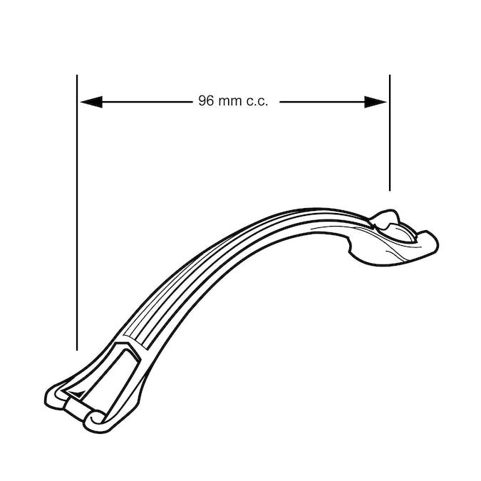 Richelieu Provence 3-3/4-in (96mm) Center to Center Pewter Arch Handle Drawer Pull