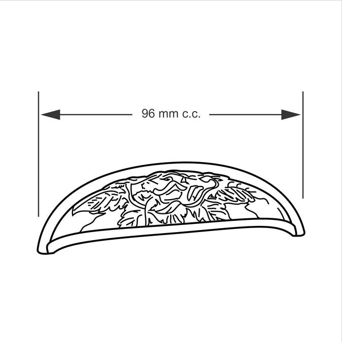 Richelieu Provence 3-3/4-in (96mm) Center to Center Antique English Oval Cup Drawer Pull