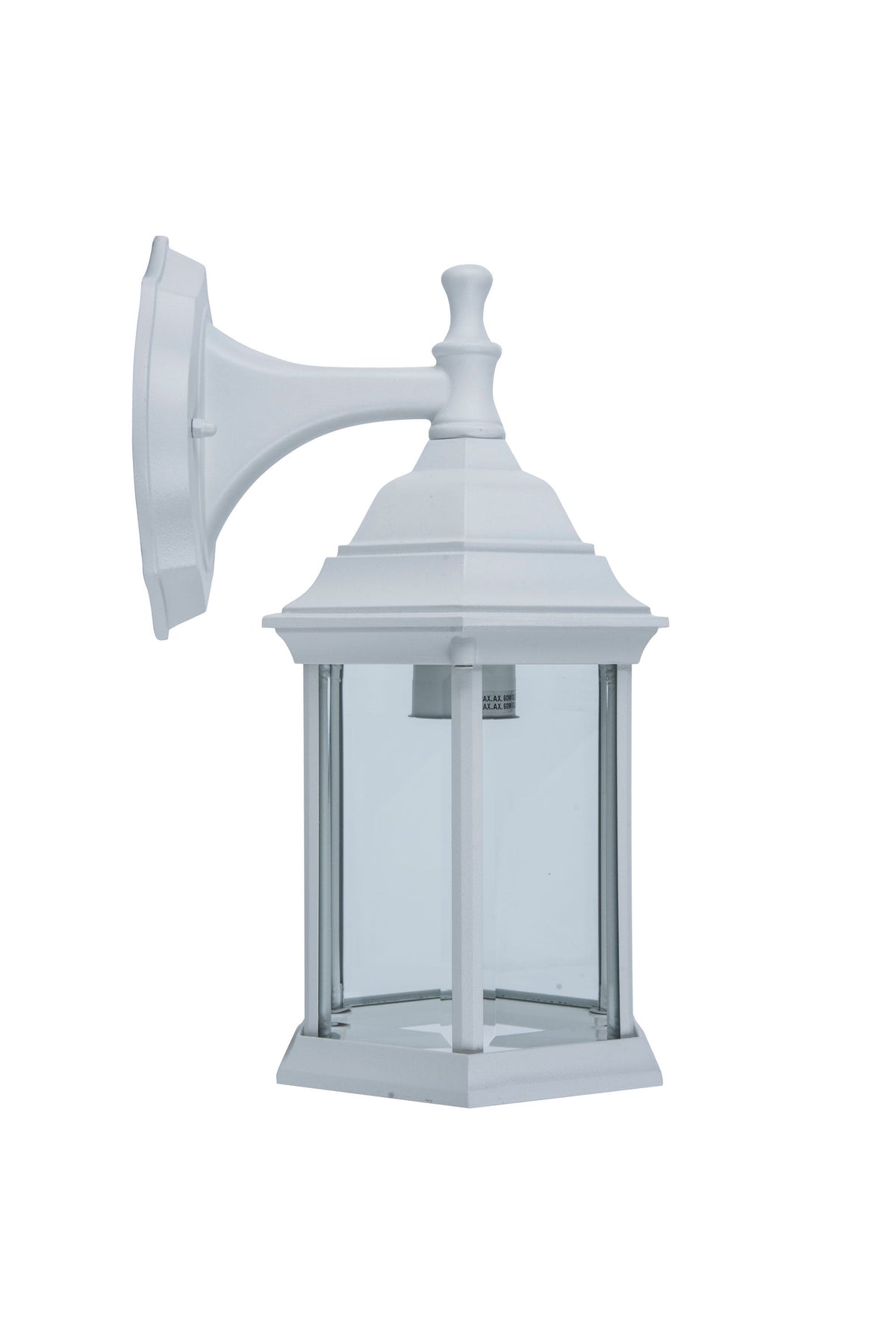 Project Source Henfield 11.81-in H Matte White Outdoor Wall Lantern, Medium Base (E-26)