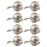 Accent Satin Nickel Passage Hall/Closet Door Lever (8-Pack) - Super Arbor