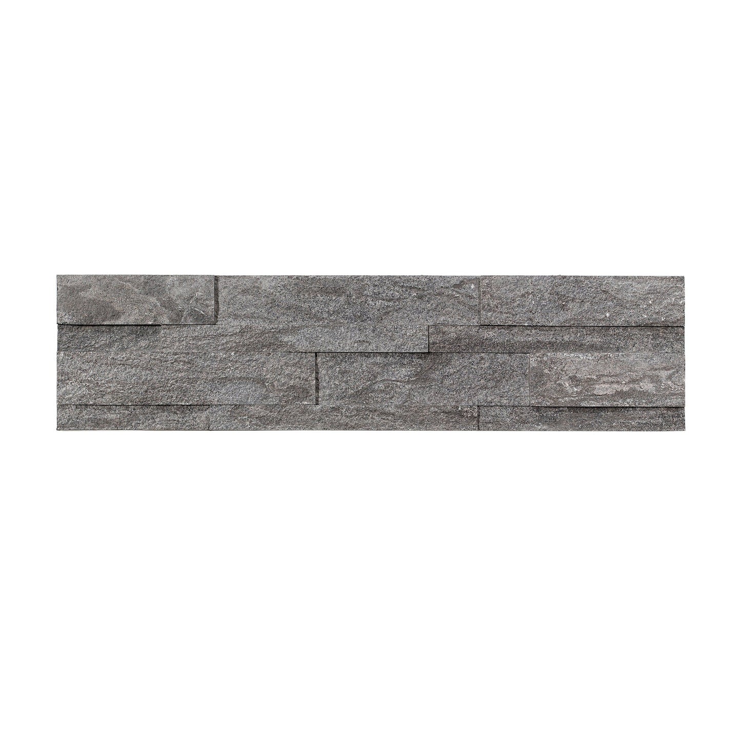 Aspect Stone Raised Stone Titanium 6-in x 24-in Natural Natural stone Slate Peel and stick Wall Tile product image