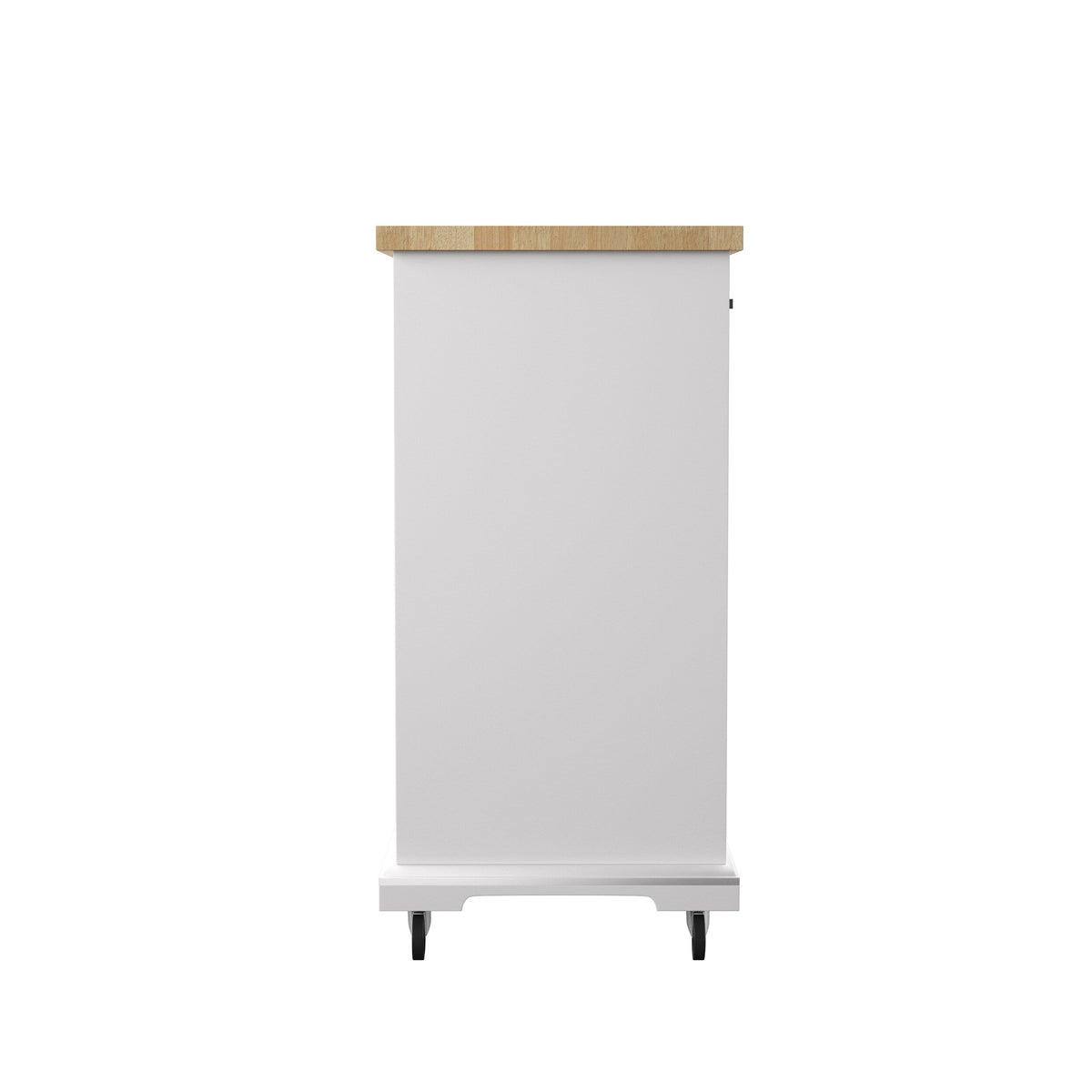 Boston Loft Furnishings White Composite Base with Composite Wood Top Rolling Kitchen Island (18-in x 37.5-in x 36.25-in)