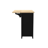 Boston Loft Furnishings Black Composite Base with Composite Wood Top Kitchen Island (28-in x 48.25-in x 36-in)