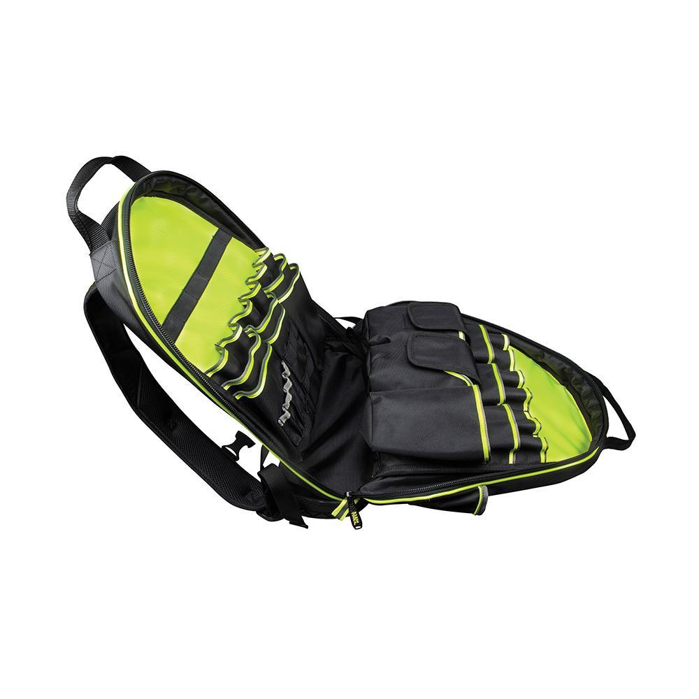 Tradesman Pro 14-3/8 in. High-Visibility Tool Bag Backpack, Black and Gray - Super Arbor