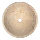 Desert Basin Vessel Sink in Classic Cream Marble - Super Arbor