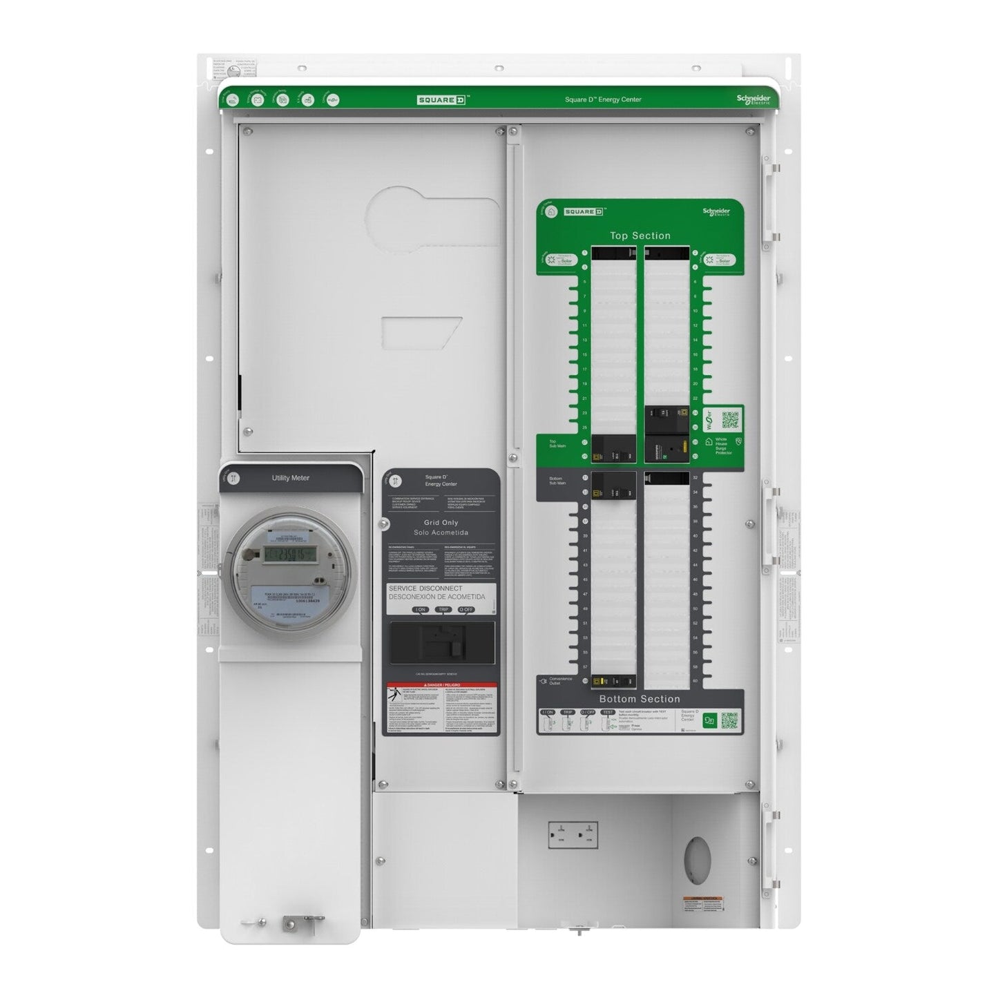 Square D Energy Center 200-Amp 51-space load center - label view