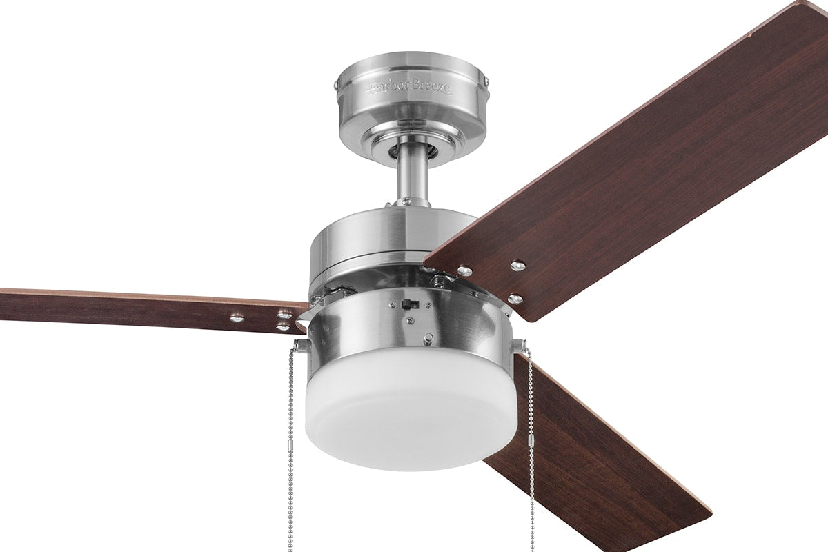 Harbor Breeze Vue 44-in Brushed Nickel LED Indoor Ceiling Fan with Light Kit (3-Blade)