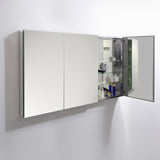 Fresca 59-in x 36-in Surface/Recessed Mount Mirror Mirrored Medicine Cabinet