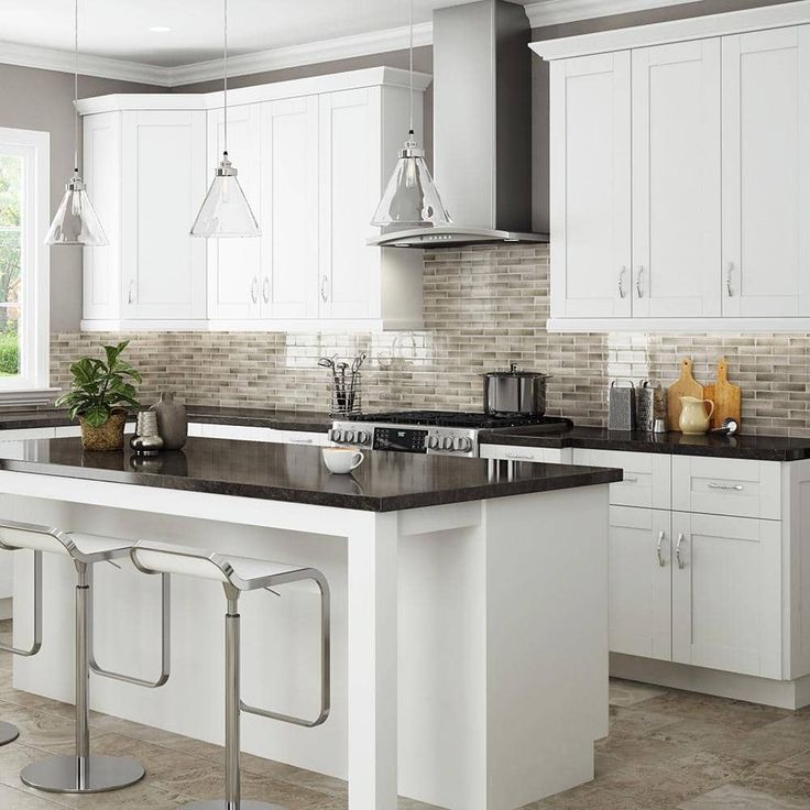 Home Decorators Collection Washington Vesper White Plywood Shaker Assembled Vanity Sink Base Kitchen Cabinet Sft Cls 36 in W x 24 in D x 34.5 in H