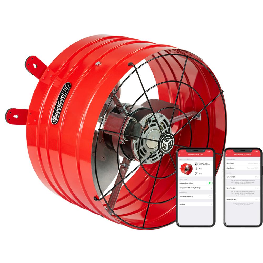 QuietCool 2860 CFM Smart App Controlled 2-Speed Gable Mount Attic Fan - Super Arbor