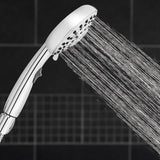 6-Spray 4.8 in. Single Wall Mount  Handheld Adjustable Shower Head in Chrome